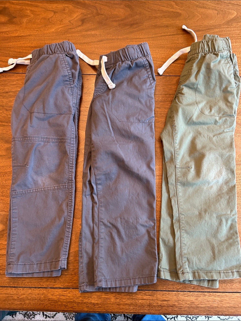 Cat & Jack Olive and Gray Pull-On Kids Pants Straight Size 5
